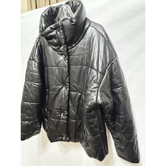 DKNY Womens XXL Black Mock Neck - 2 F Warm Factor Puffer Jacket - Picture 8 of 12